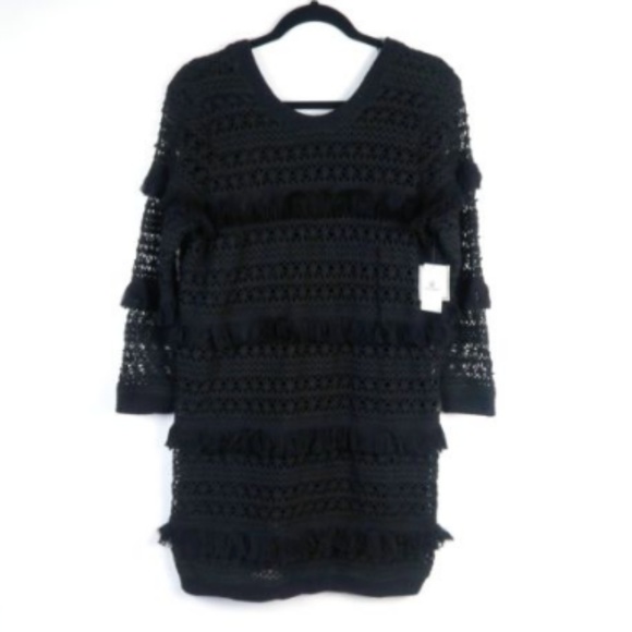 Volcom Cocoknit Crochet Sweater Dress L - Picture 6 of 7